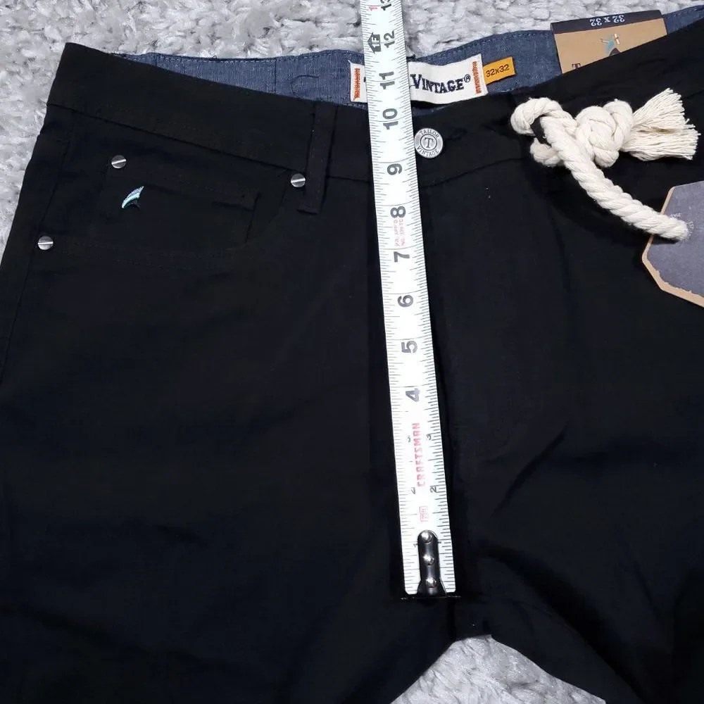 Tailor Vintage Canaan Slim Fit Tailor Smart Chino Pants Black Men's Size 32 x 32